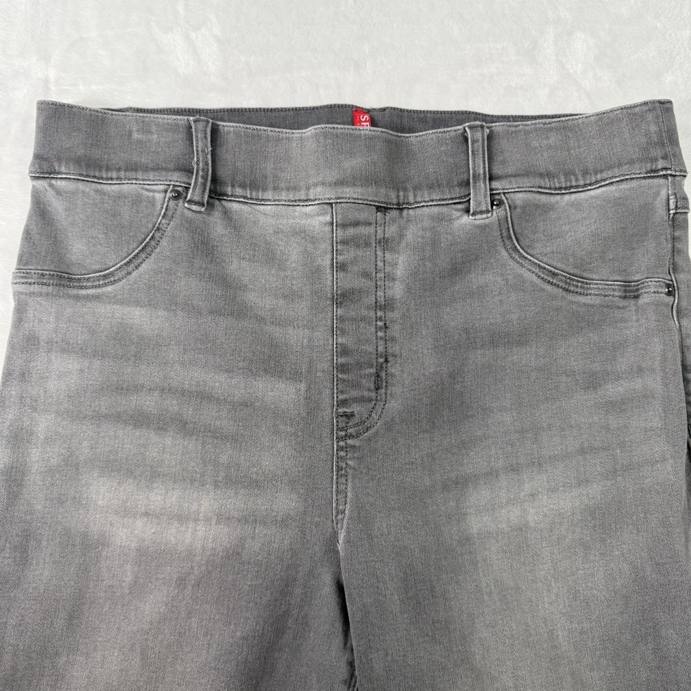 SPANX Gray Denim-Look High-Waist Leggings with Faux Pockets